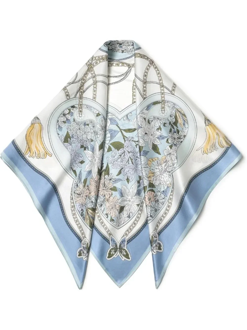 Luxurious 100% Mulberry Silk Scarf - 35
